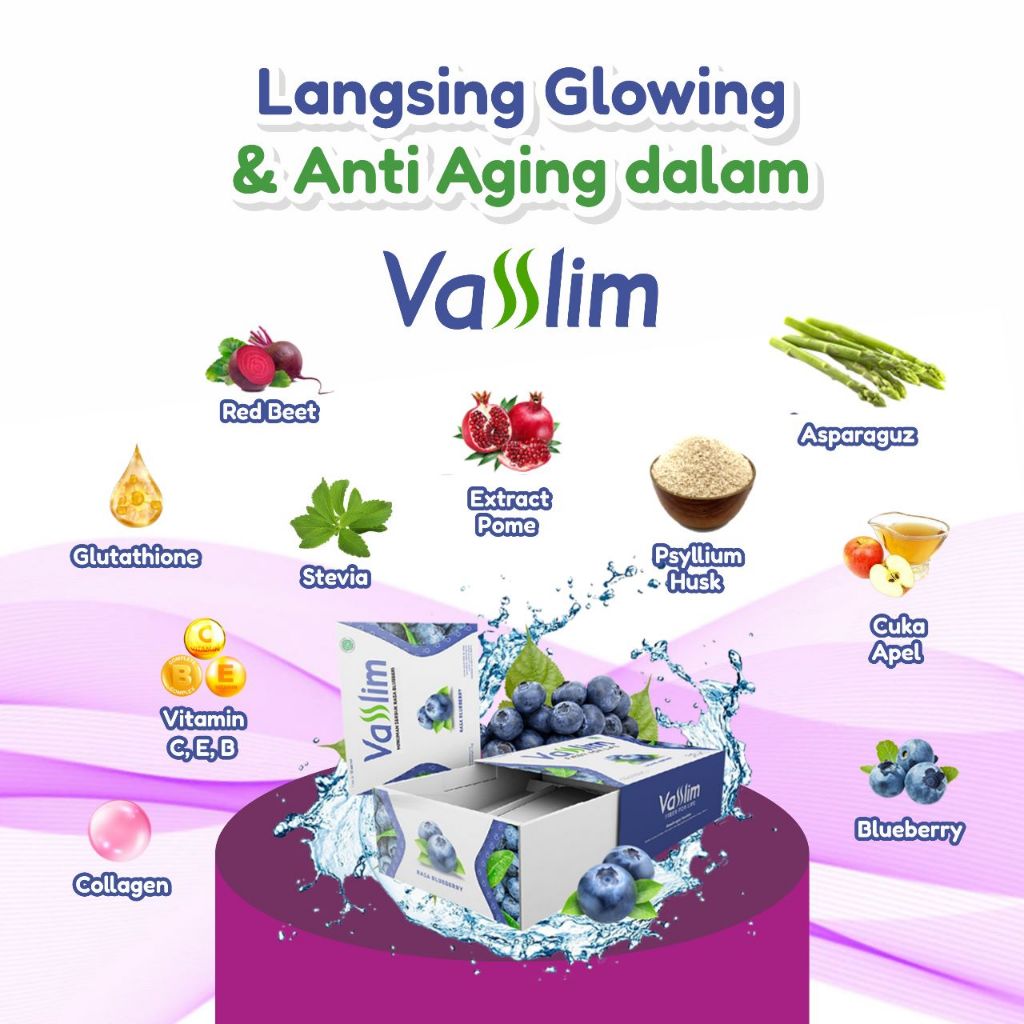 Citra Gardens Vasslim Fiber Drink Diet Pelangsing Badan Penurun Berat Badan Cepat Dan Ampuh Bpom