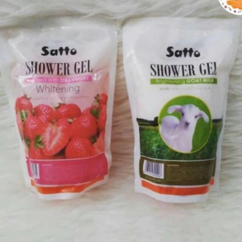 satto shower gel goat milk / Satto shower gel strawberry 500ml