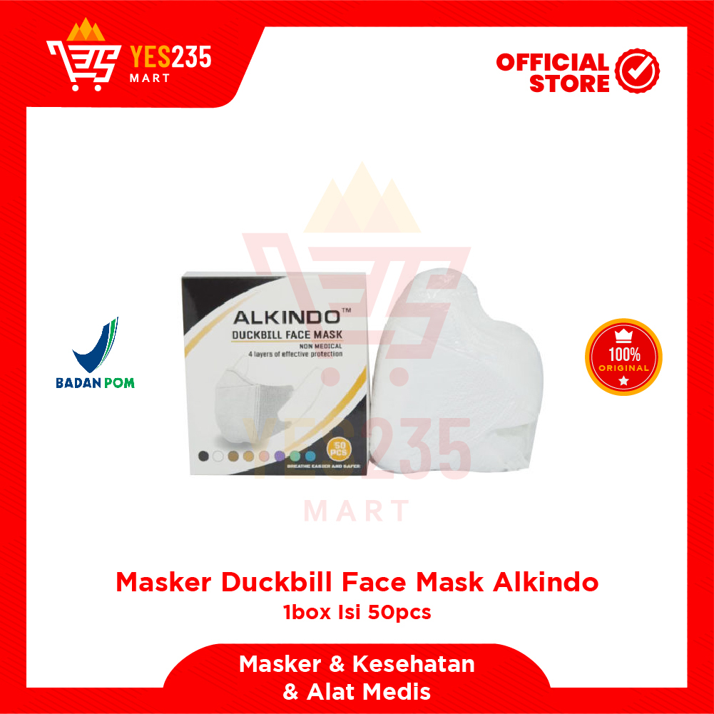 MASKER DUCKBILL FACE MASK ALKINDO 1BOX ISI 50PCS