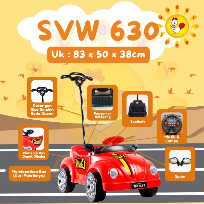 mobil vw kodok shp svw 630 mobil kodok anak dorong musik - mobil mini cooper kodok musik - mobilan a
