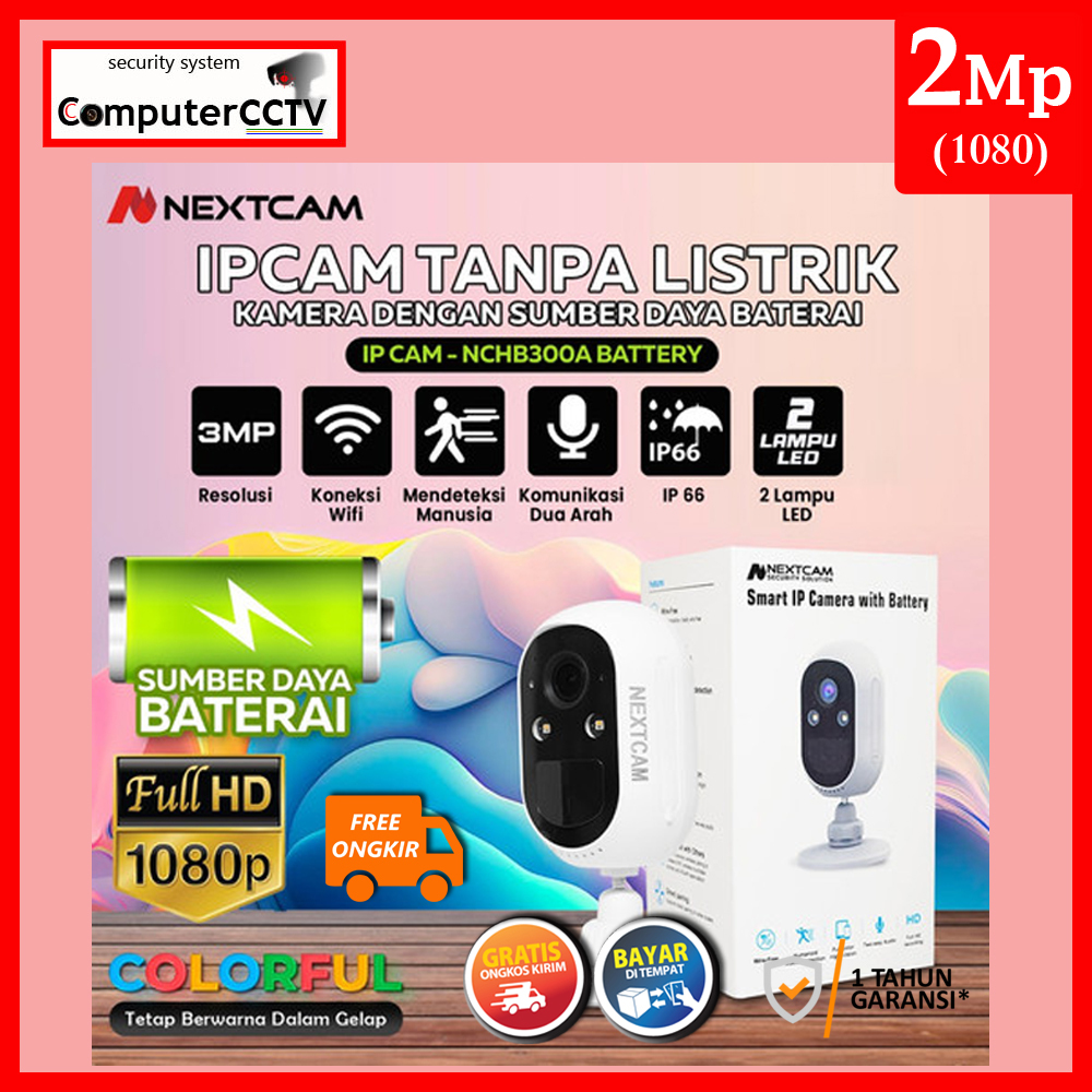 Smart IP Kamera CCTV battery Portable Kamera cctv Baterai Tanpa Listrik