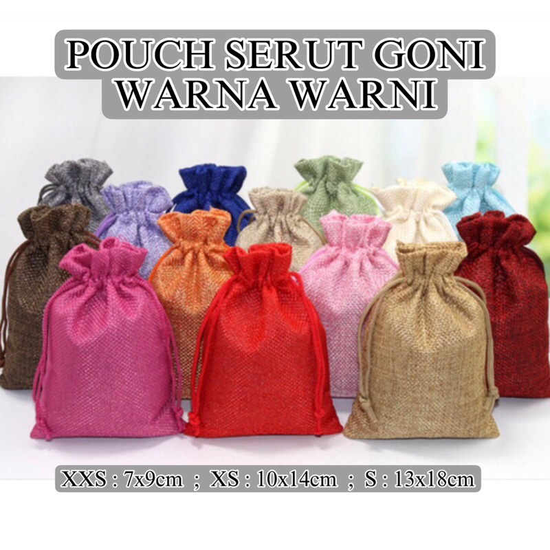 POUCH SERUT GONI WARNA WARNI | POUCH SERBA GUNA | POUCH SOUVENIR