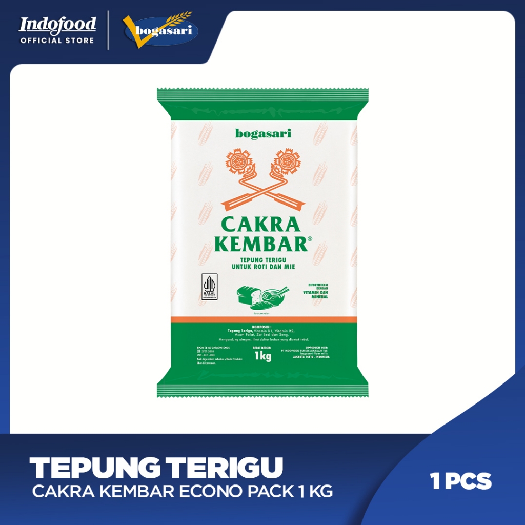 

Tepung Terigu Cakra Kembar Econo Pack 1 kg