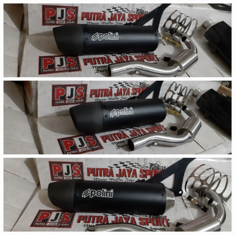 knalpot polini vespa matic sprint/prinavera/beneli paranea/lx/gts full system pnp