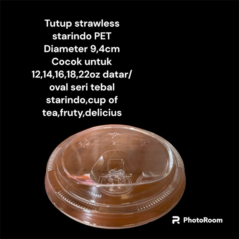 tutup datar strawless starindo besar PET
