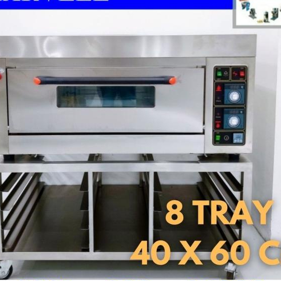 Kaki Meja Oven Crown 4 Roda Uk 85X125X65Cm