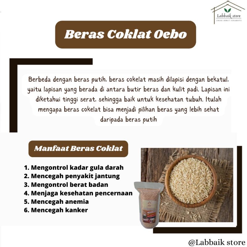 

Beras Coklat Organik Oebo 1kg