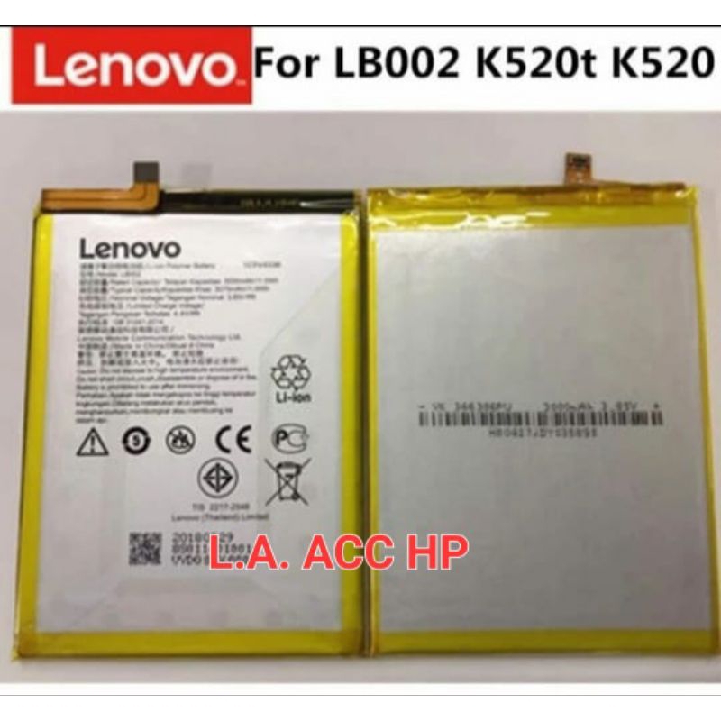 BATERAI LENOVO K520 / BATERAI LENOVO S5 / BATERAI LENOVO LB002