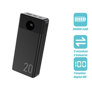 Kivee power bank 20000 mah fast charging Dual Input Micro USB&type-c