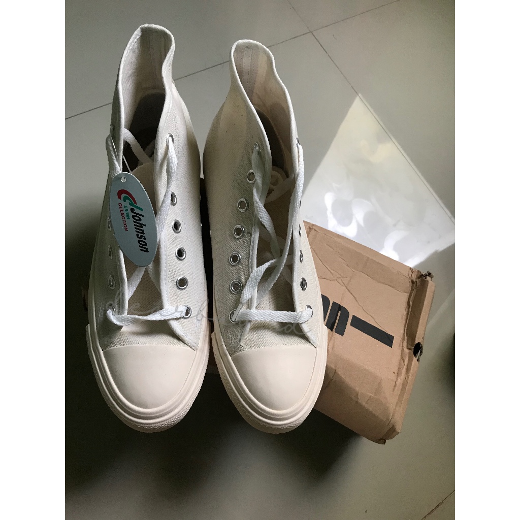 Johnson - Basic Highcut (HC) Milky | Sepatu Jalan | Shoes | Sepatu Lokal