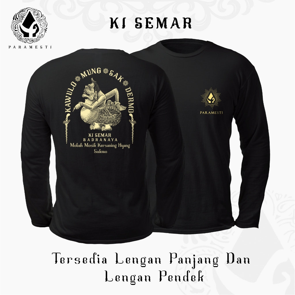 Kaos Budaya Jawa Paramesti Wayang Ki Semar Lengan Panjang