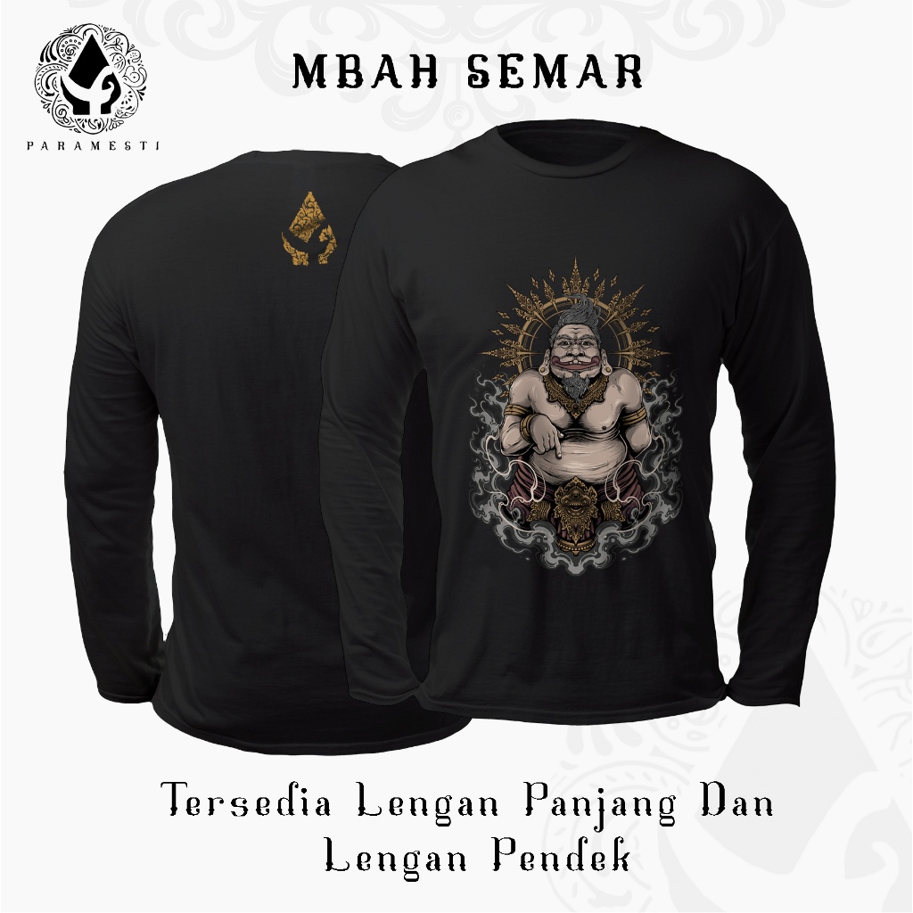 Kaos Budaya Jawa Paramesti Wayang Mbah Semar Lengan Panjang