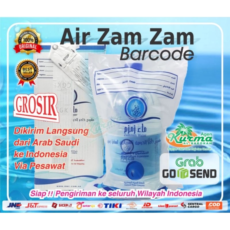 

air zam-zam asli 100% barcode 5 liter from arab saudi