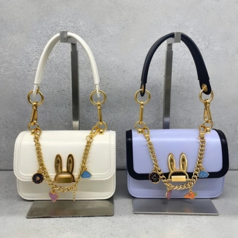 TAS SELEMPANG HANDBAG C JUDY GIFTSET BOX HITAM MERAH PUTIH LILAC UNGU