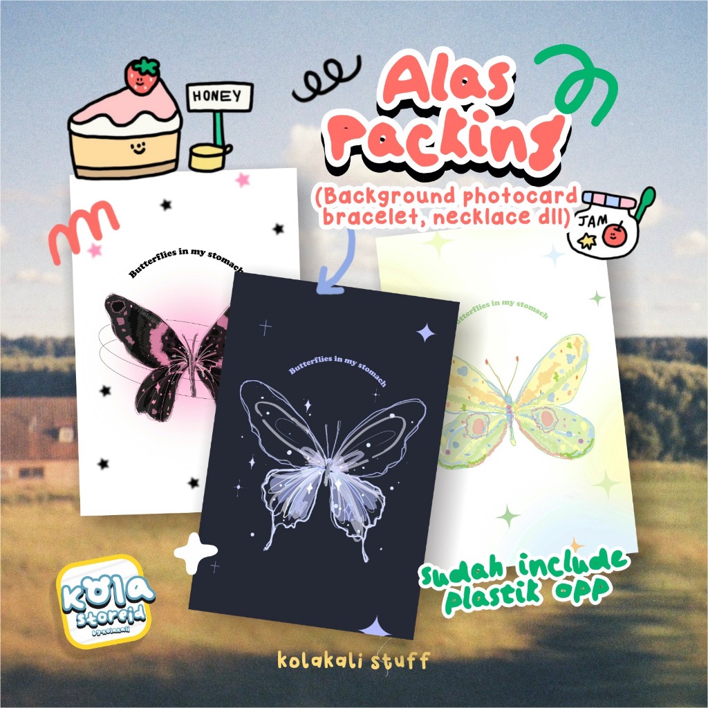 

[INCLUDE PLASTIK] ALAS PACKAGING BUTTERFLY LOVE EDITION | ALAS PHOTOCARD | KERTAS PACKING FREEBIES | ACCESORIES | CINCIN GELANG | CUSTOM PACKAGING | ALAS PACKING PHOTOCARD