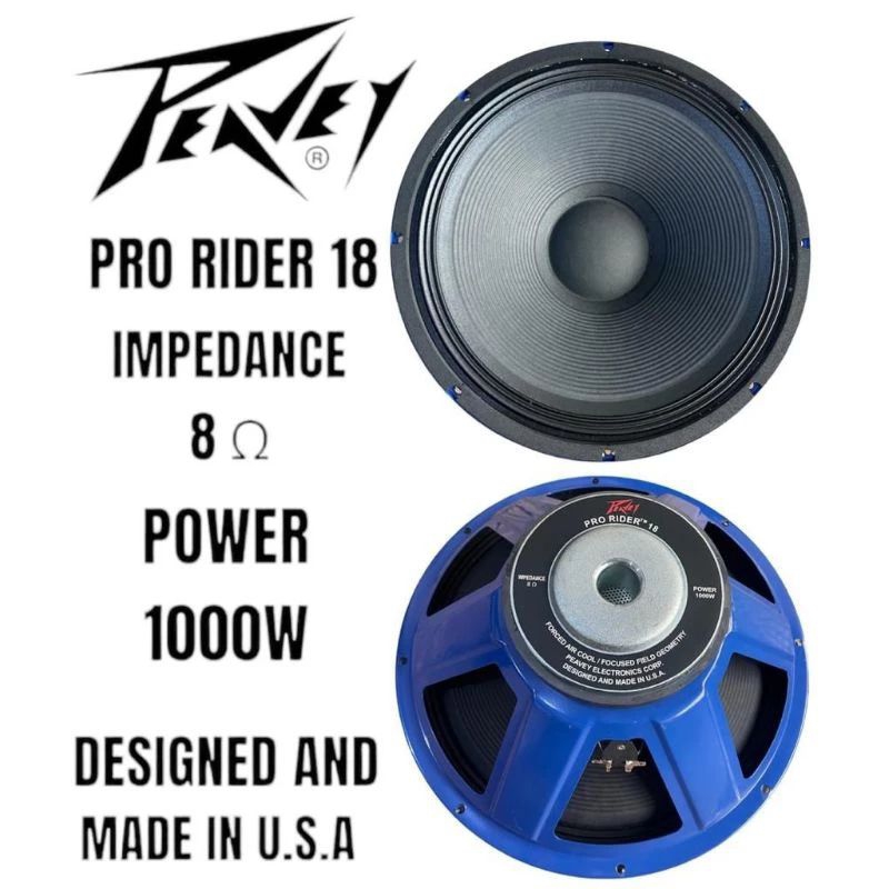 Speaker 18 inch component PEAVEY Pro rider 18 Low-Sub 1.000watt Komponen 18 inch / Subwoofer 18 inch Speaker 18 inch