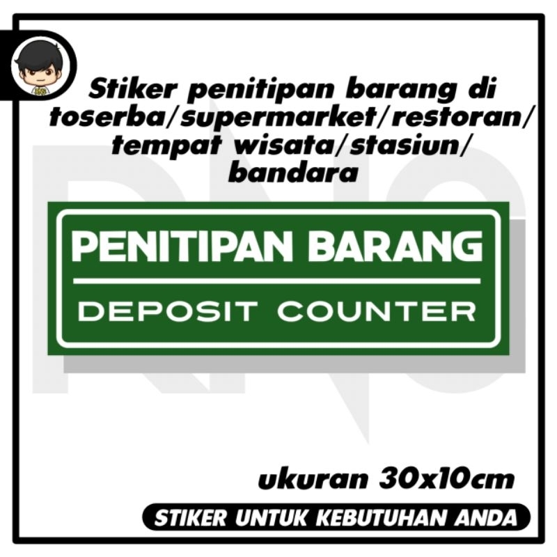 

stiker penitipan barang 30x10cm sicker titip barang