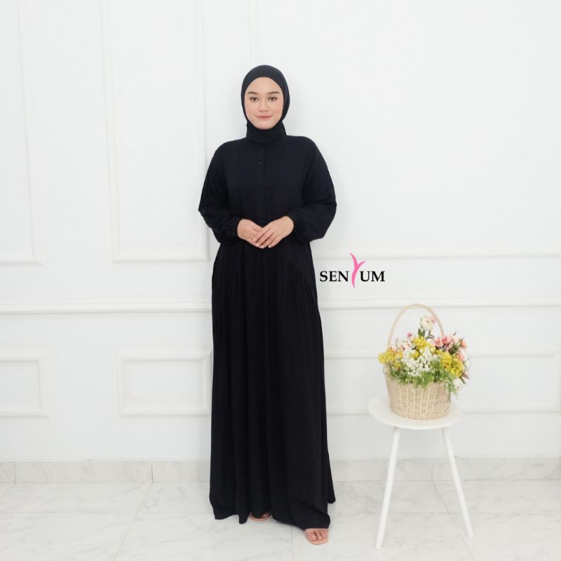 Senyum Pajama Hoya Dress Kekinian Wanita Home Dress Casual