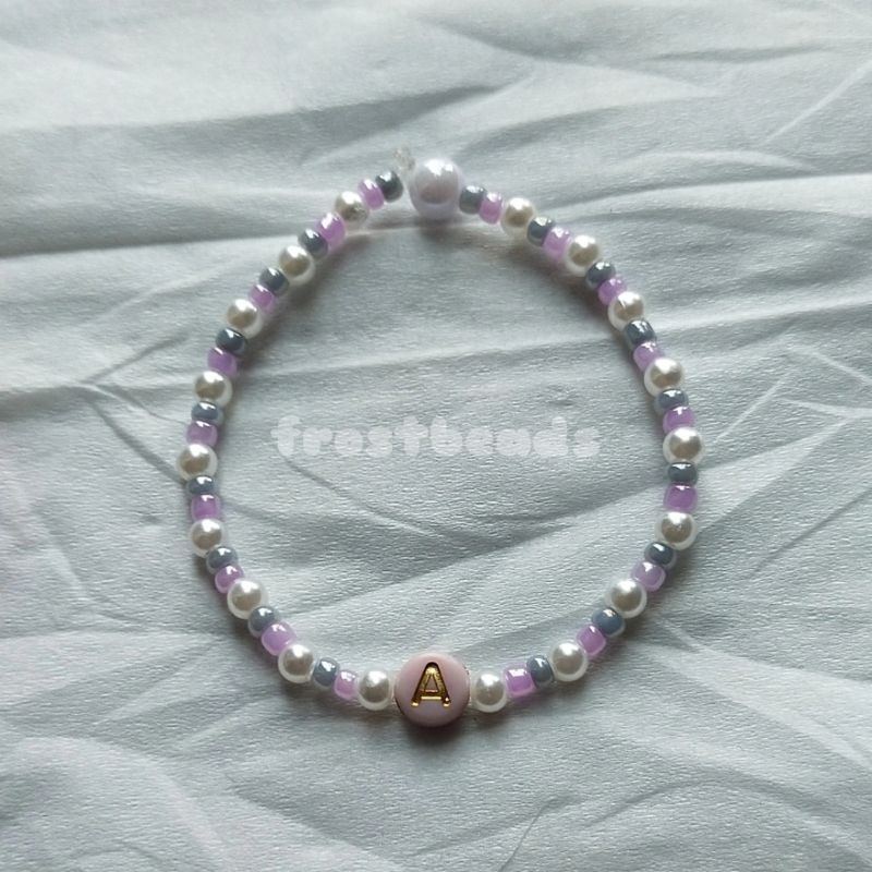 inisial gelang manik manik inisial aesthetic lucu simple | aesthetic bracelet