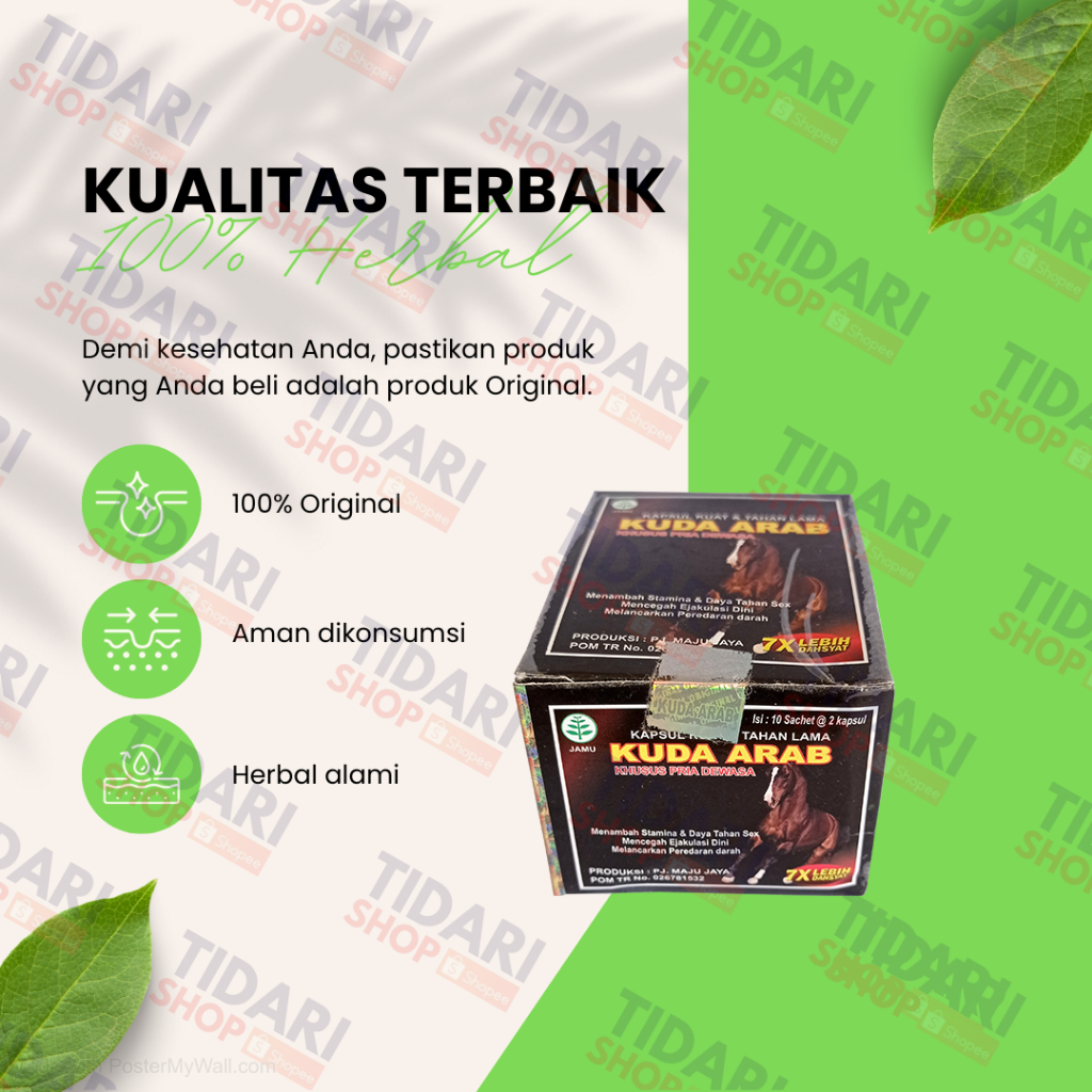 Suplemen Kesehatan Kapsul (Kuda) Arab Original Herbal Obat Vitalitas Pria