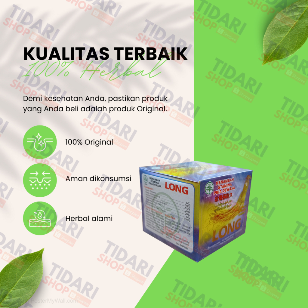 Suplemen Kesehatan HerbalLong Original Kapsul Obat Jamu Pria (Kuat) Dan Tahan Lama