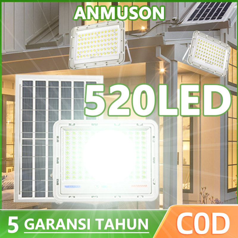 ANMUSON 500W solar cell lampu LAMPU LED TENAGA MATAHARI Lampu Solar Lampu Putih Solar Cell lar Panel Waterproof lampu solar cell lampu outdoor