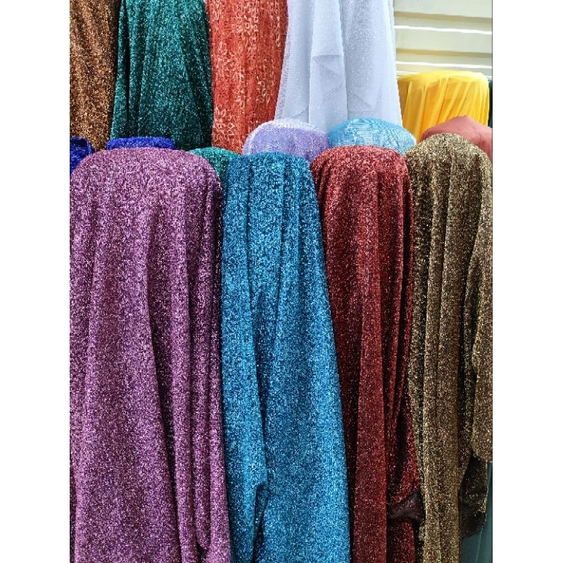 Bahan Kain Kaos Lame Gliter Stretch Per 1/2 meter