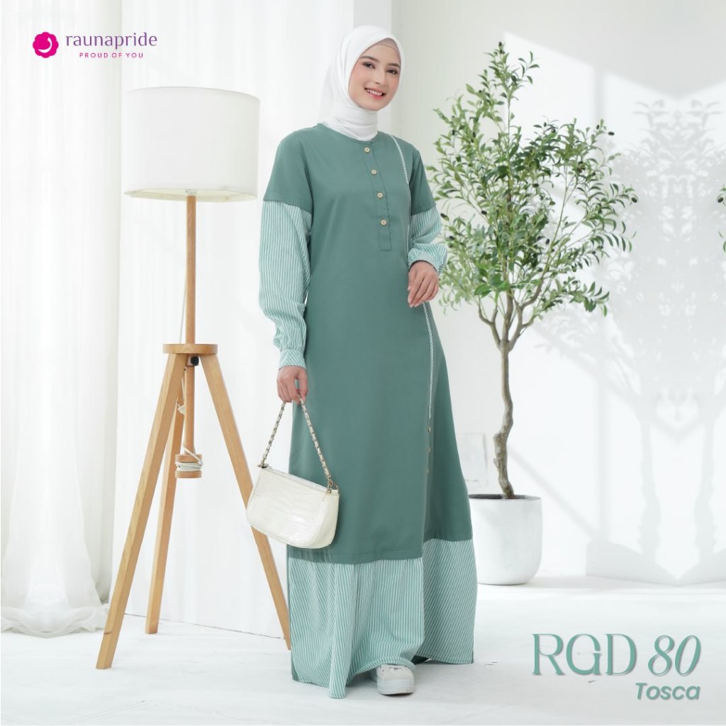 Gamis Wanita dewasa kekinian Rauna / RGD- 80 / fashion Muslim 2023