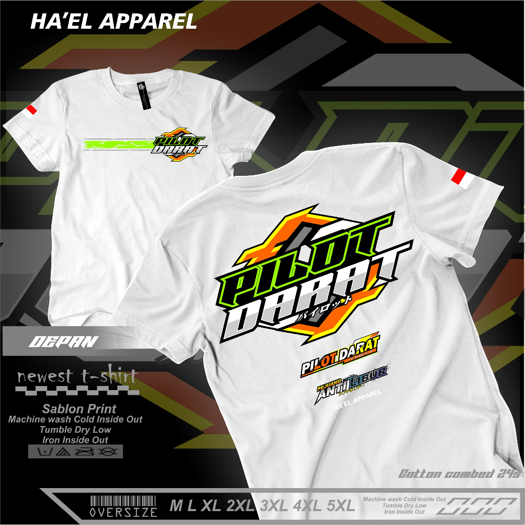 KAOS BIG SIZE " PILOT DARAT " (6XL ) | KAOS DRIVER KAOS OVERSIZE M L XL 2XL 3XL 4XL 5XL 6XL KAOS SOP