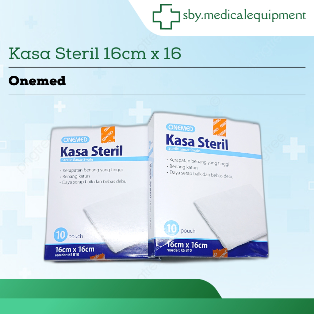 Kasa Steril Onemed 16x16 isi 10pcs atau Kasa Hidrofil Steril OneMed isi 10pcs Original Bisa COD