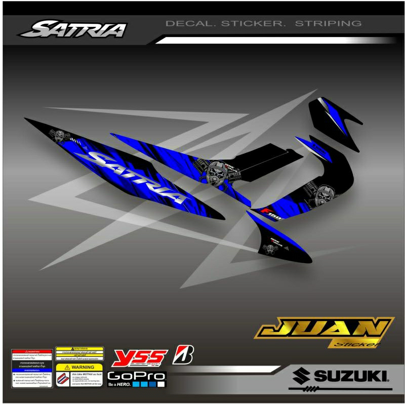 STRIPING MOTOR SATRIA FU BARONG / STICKER VARIASI SUZUKI SATRIA FU150 2010-2011-2012