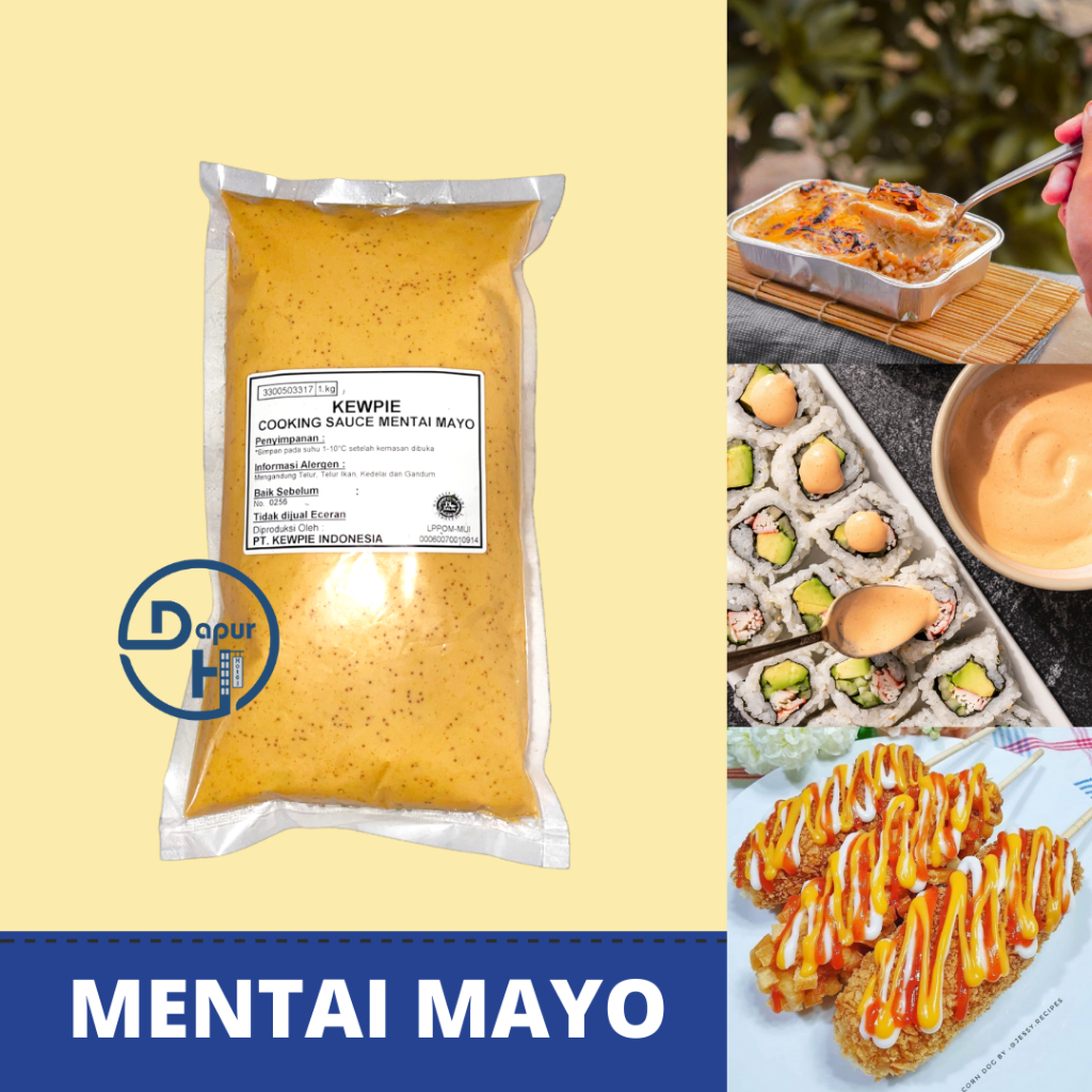 

KEWPIE Sauce Mentai Mayo 1 Kg Halal | Salmon Mentai Mayonnaise