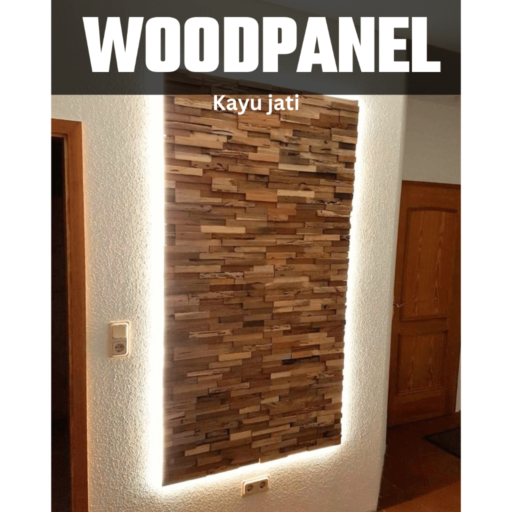 Wall Panel Jati - Wood Panel - Hiasan Dinding Kayu Jati