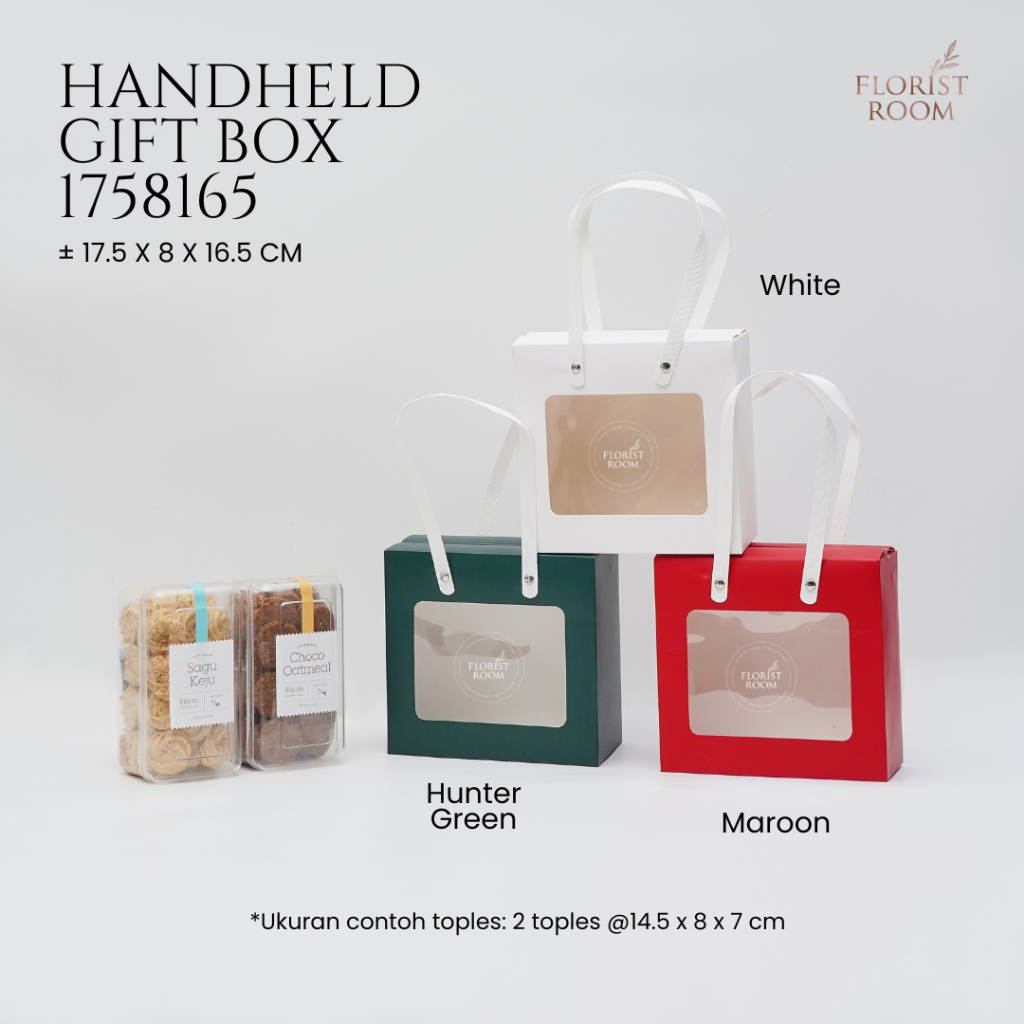 

HANYA BOX - Handheld Gift Box 1758165 - 2 Toples - Kotak Hamper Kue Hadiah - Kado