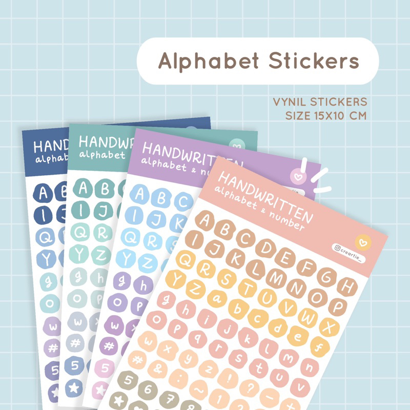 

Creartie Sticker Sheet -Alphabet and Numbers