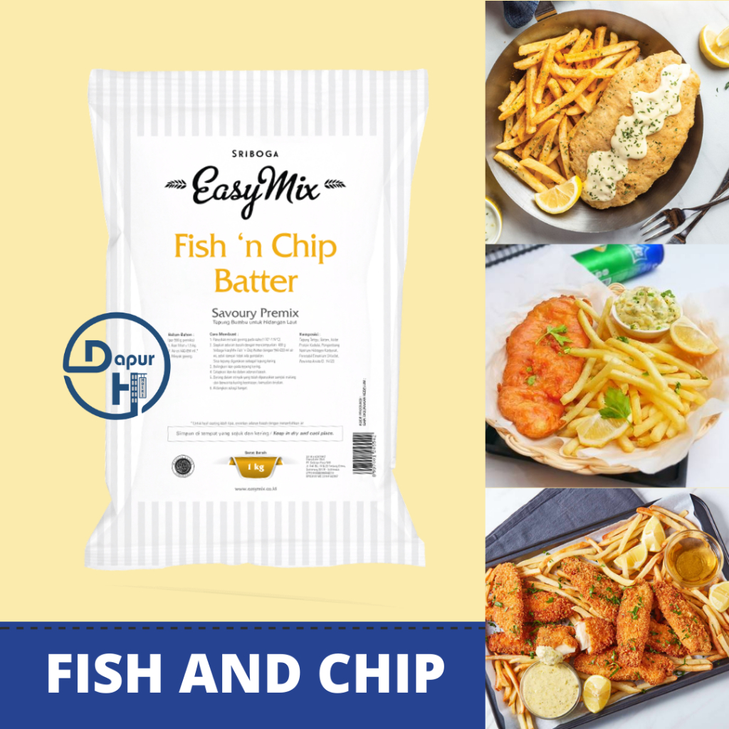 

EASY MIX Tepung Bumbu Fish n Chip Batter 1 Kg Halal//