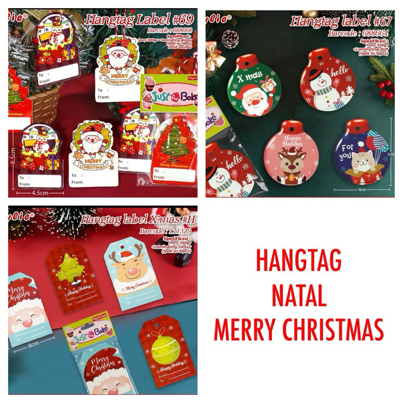 

10 PCs Hang Tag Christmas Natal Karakter