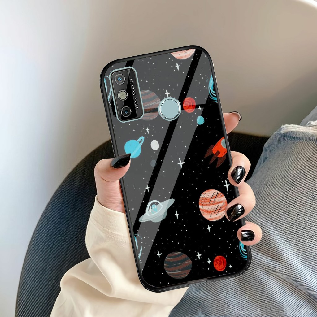 Softcase Kaca Tecno Spark 6 GO - Kesing hp Tecno Spark 6 GO - Case Cantik Tecno Spark 6 GO