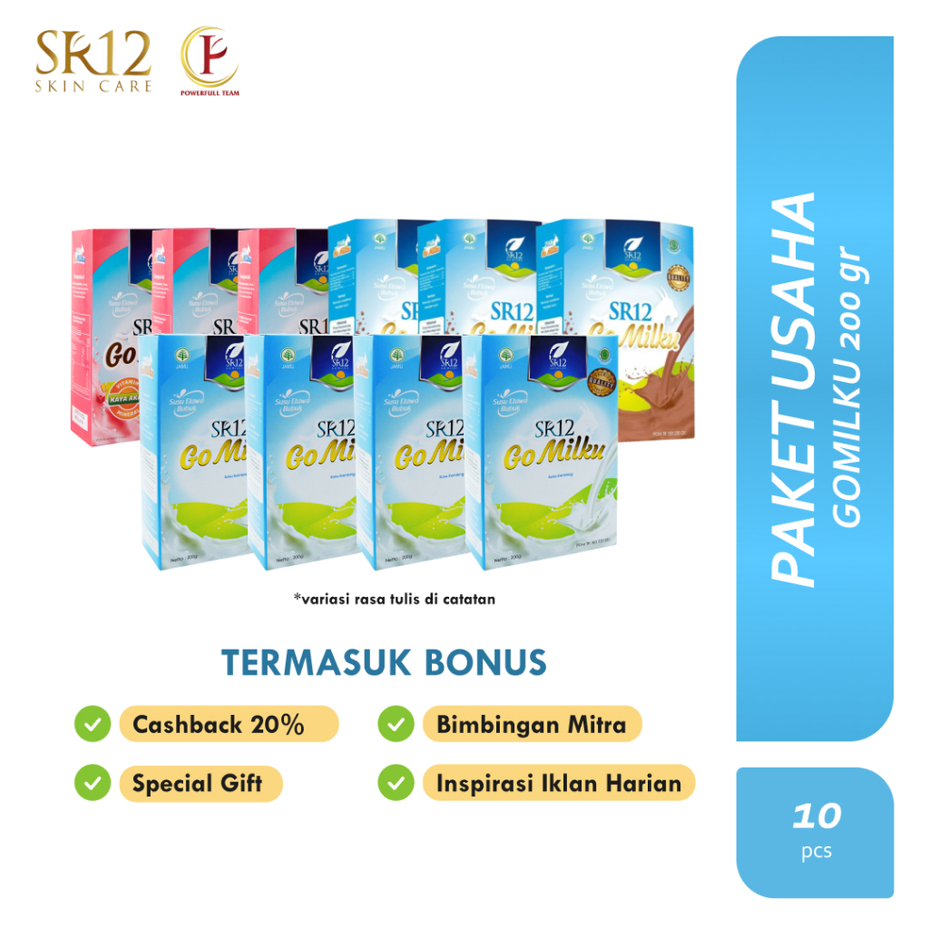 

PAKET USAHA GOMILKU SR12 200GR SUSU KAMBING ETAWA BUBUK BB BOOSTER