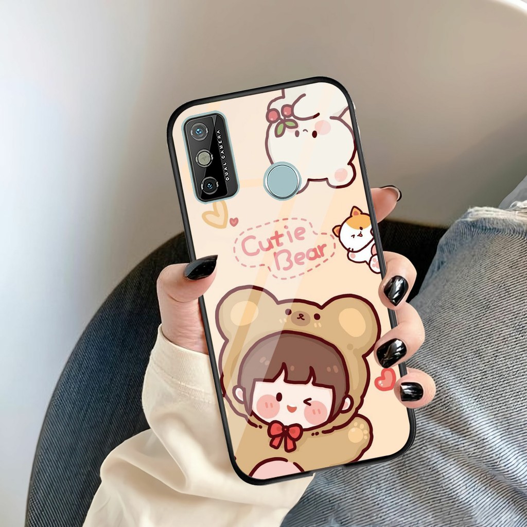 Softcase Kaca Tecno Spark 6 GO - Kesing hp Tecno Spark 6 GO - Case Cantik Tecno Spark 6 GO