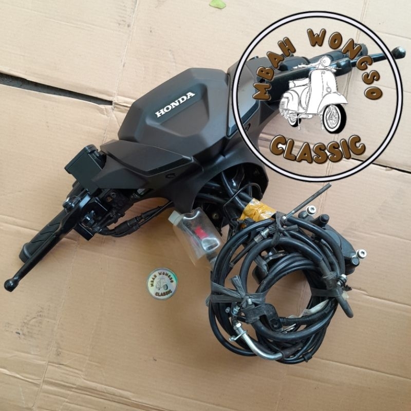 STANG COVER BATOK DEPAN SPEEDOMETER FULLSET PENGEREMAN ALL NEW VARIO 160 TYPE CBS ORIGINAL