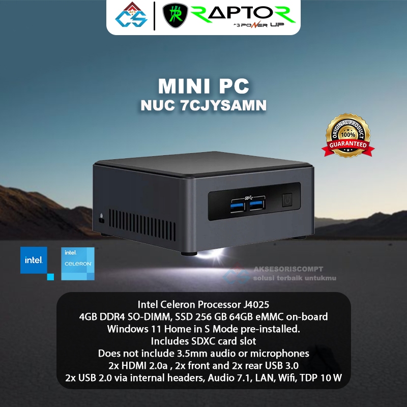 MINI PC Intel NUC 7CJYSAMN Intel Celeron J4025