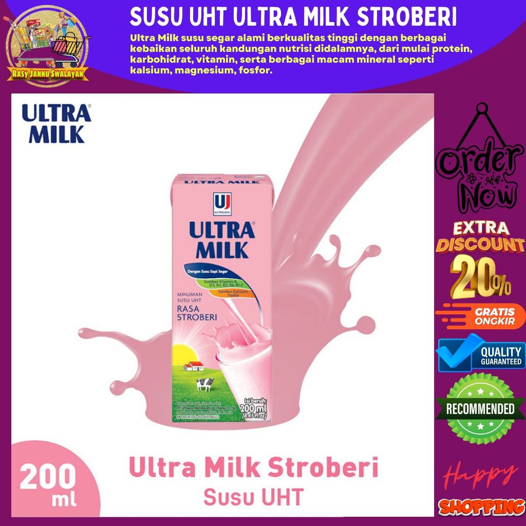 

Susu UHT Ultra Milk STROBERI 200ml