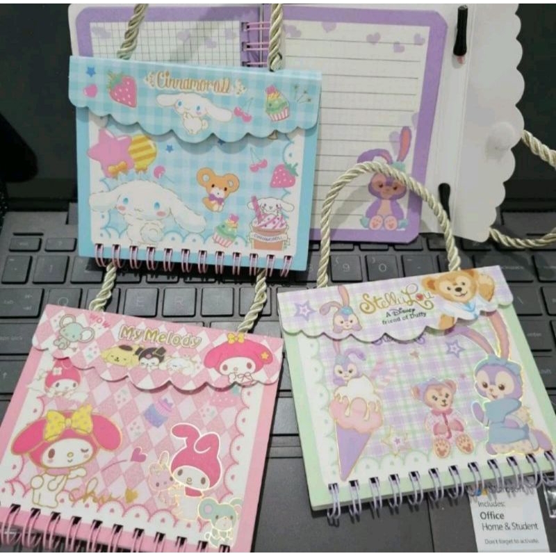

Notebook sanrio tas bermotif / pocket notebook santio real