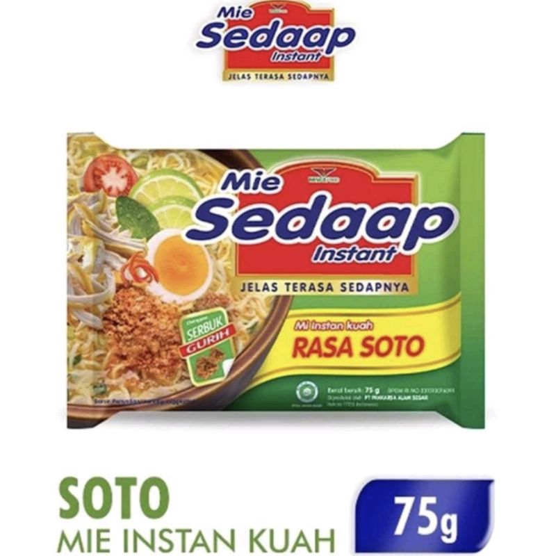 

Mie Sedaap Kuah Rasa Soto Mie Instan 1 pcs 75 gr