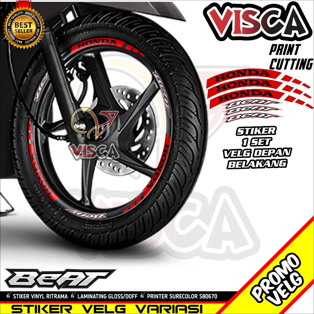 Stiker Velg Beat List Velg Motor Beat Stiker Velg Ring 14 Beat