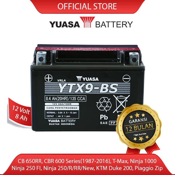 Yuasa Accu Motor YTX9-BS MF 100% ORIGINAL