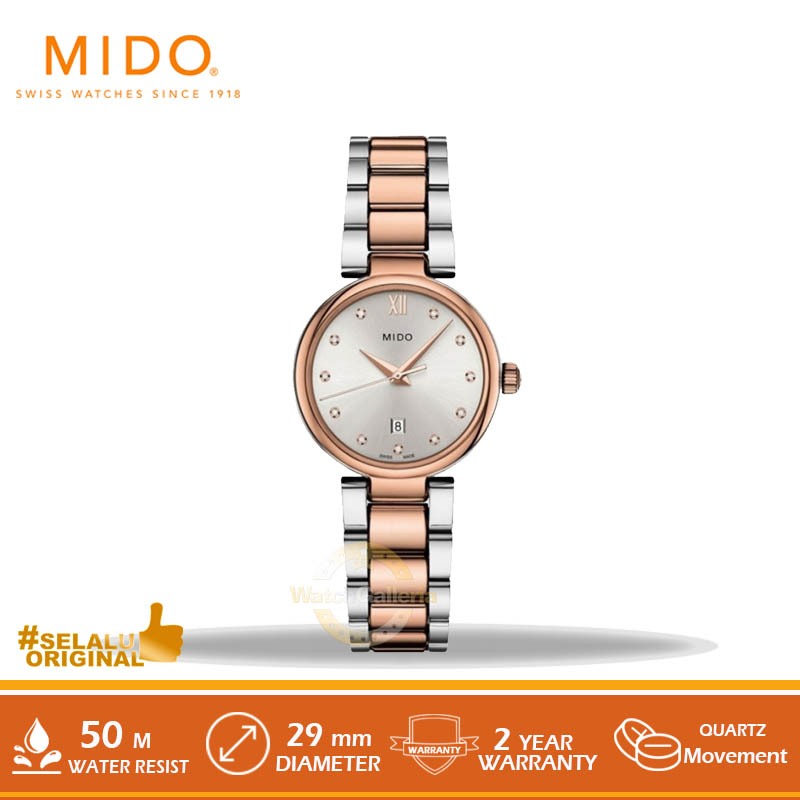 Jam Tangan Wanita Mido M022.210.22.036.00 Baroncelli Donna Original Murah