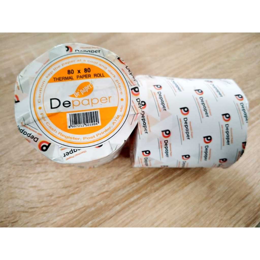 

Depaper Thermal 80x80/Kertas Termal tanpa core