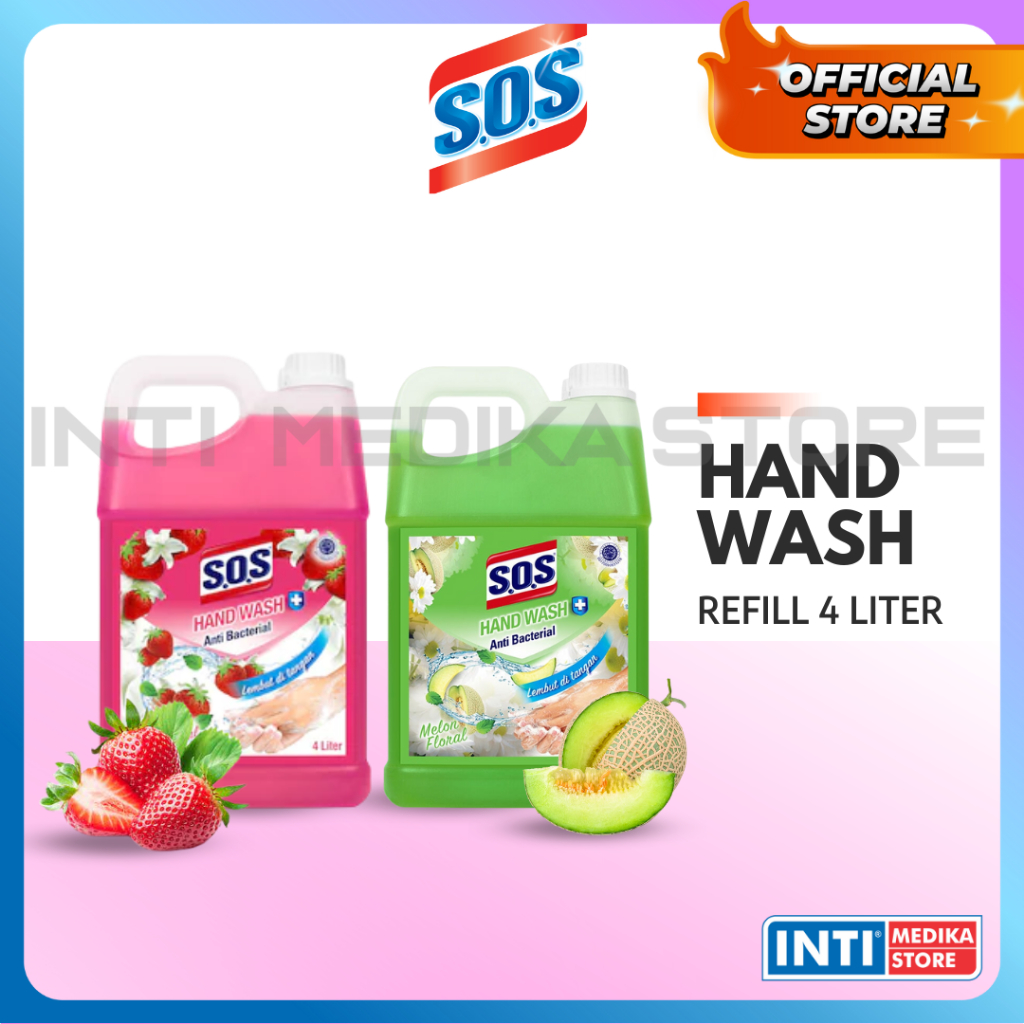SOS - Hand Wash Refill 4 Liter | Hand Soap | Sabun Cair Cuci Tangan